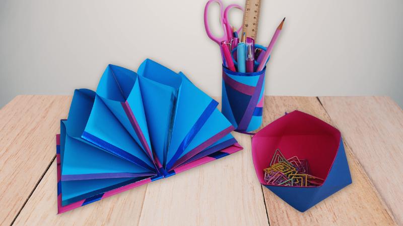 Papercraft : Desk Organiser Set